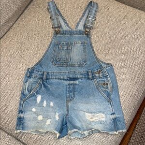 Zara Girls overall Jean shorts